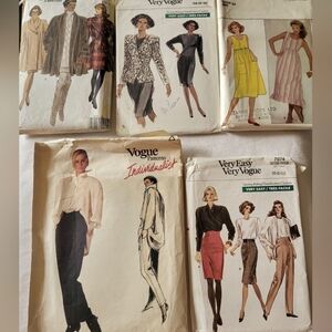 Bundle of 5 vintage sewing patterns - 80s/90s